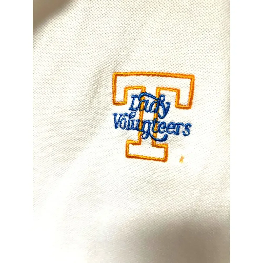 Womens TN Lady Vols White Polo Sz Large Outer Banks Brand Like New